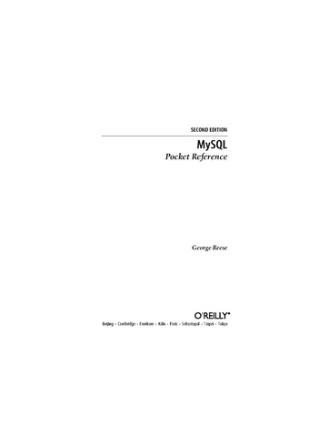 File:MySQL Pocket Reference (2e 2007).pdf