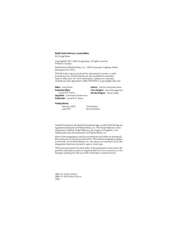 File:MySQL Pocket Reference (2e 2007).pdf