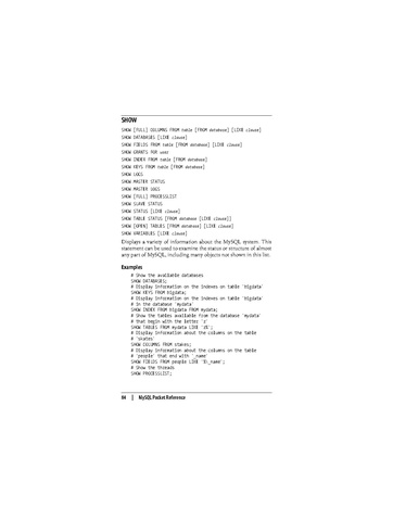 File:MySQL Pocket Reference (2e 2007).pdf