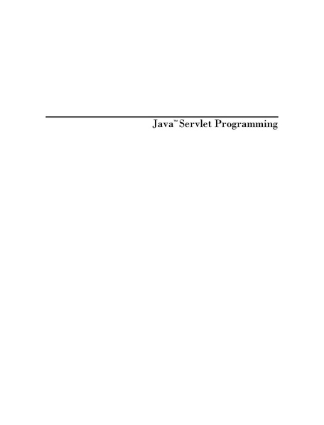 File:Java Servlet Programming (1e 1998).pdf