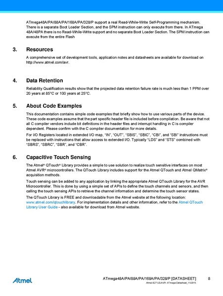 File:Atmel-8271-8-bit-AVR-Microcontroller-ATmega48A-48PA-88A-88PA-168A-168PA-328-328P datasheet Summary.pdf