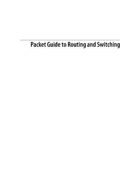 File:Packet Guide To Routing And Switching (1e 2011).pdf