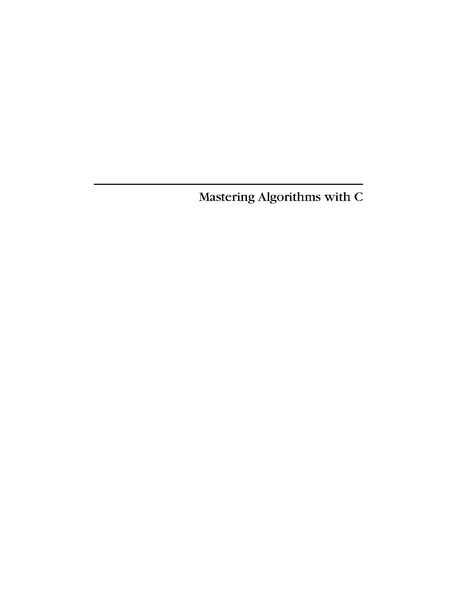 File:Mastering Algorithms with C (1e 1999).pdf