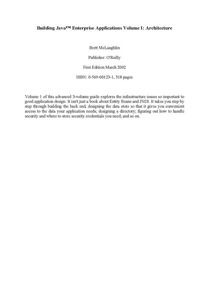 File:Building Java Enterprise Applications Volume I - Architecture (1e 2002).pdf