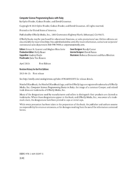 File:Computer Science Programming Basics In Ruby (1e 2013).pdf