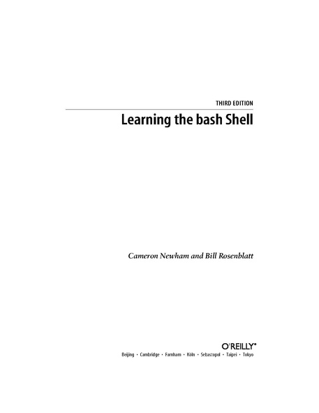 File:Learning the bash Shell (3rd Edition).pdf