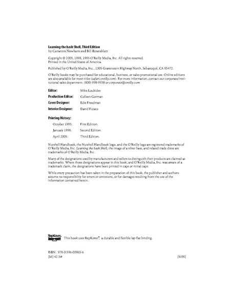 File:Learning the bash Shell (3rd Edition).pdf